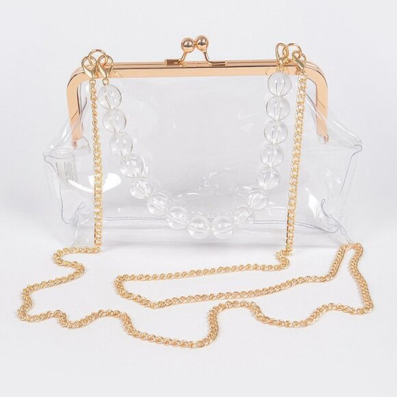 Vintage Clasp Pvc Clutch - Picture 1 of 6